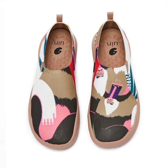 UIN Women's Walking Travel Shoes Knitted Comfort Loafers (Mandrill) New No Box